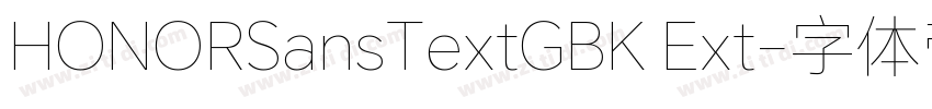 HONORSansTextGBK Ext字体转换